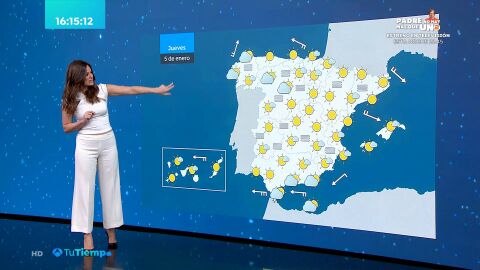 (04-01-23) Nieblas localmente persistentes en el sur de Castilla-La Mancha y Extremadura, y además engelantes en la meseta norte