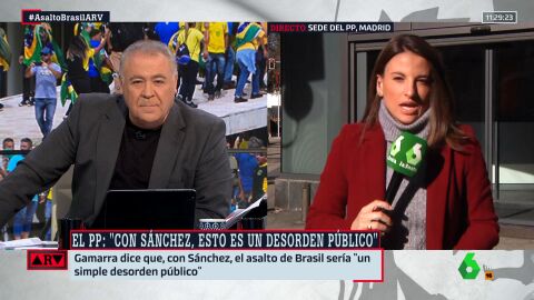 (09-01-23) Gamarra carga contra Sánchez por el asalto al Congreso en Brasil: "Contigo, esto es un desorden público"