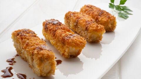 Palitos de tofu con salsa agridulce y albóndigas de lentejas