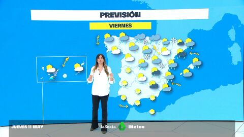 (11-05-23) Precipitaciones persistentes en el litoral Cantábrico oriental, y con probabilidad de ser localmente fuertes en amplias zonas del extremo oriental peninsular y Baleares.