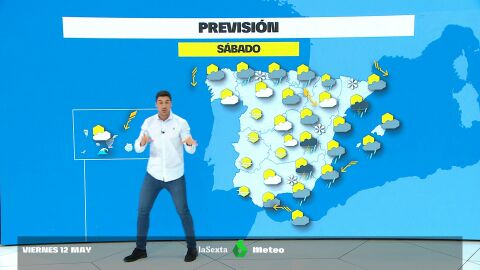 (12-05-23) Precipitaciones persistentes en el litoral vasco y norte de Navarra, y localmente fuertes en todo el extremo oriental peninsular y Baleares